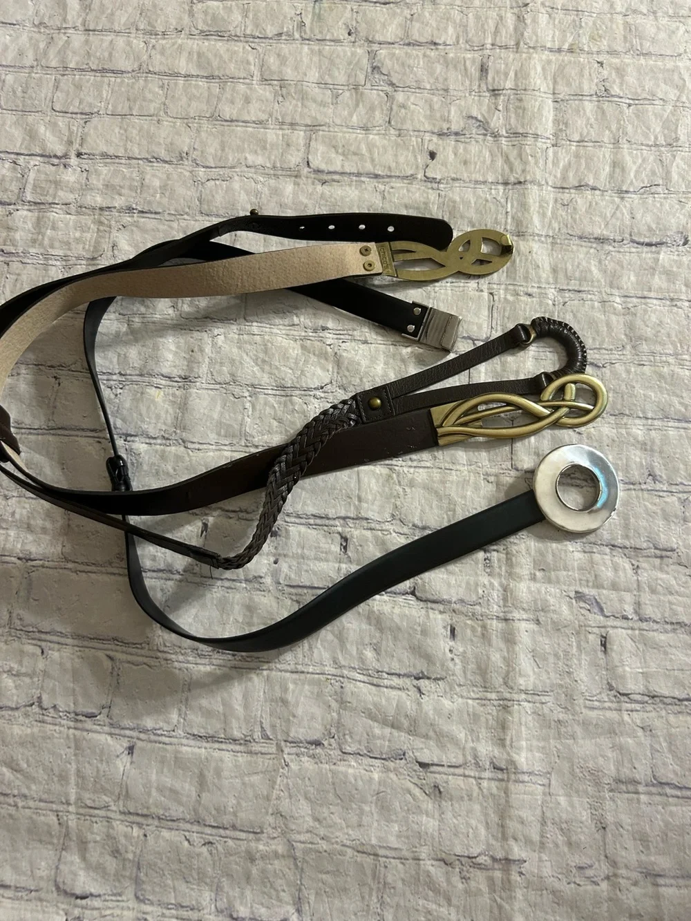 CHICO’S LOT OF (3) UNIQUE STYLE BELTS BOHEMIAN CHIC LEATHER WOMEN’S S/M